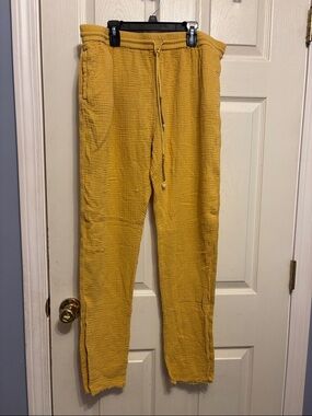 Lola River Anthropologie Gauze Pants
Cotton Textured Raw Hem